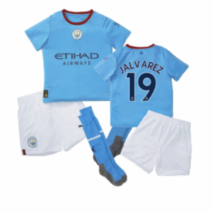 Man City Julián Álvarez 19 Heimtrikot Kinder Mini Kit 2022-2023