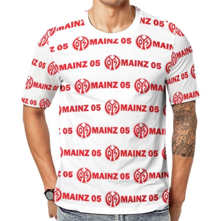 Mainz 05 Unisex 3D Vollständig Druck Kurzarm T-Shirts Beiläufige Tee Tops