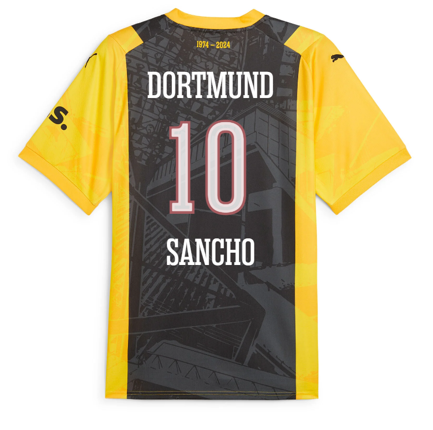 Borussia Dortmund Jadon Sancho 50-jährige Jubiläum Sondertrikot 2023-2024 Borussia Dortmund Jadon Sancho 50-jährige Jubiläum Sondertrikot 2023-2024