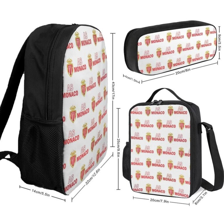 AS Monaco Student Schulranzen Lunchbag Stifttasche Kombination