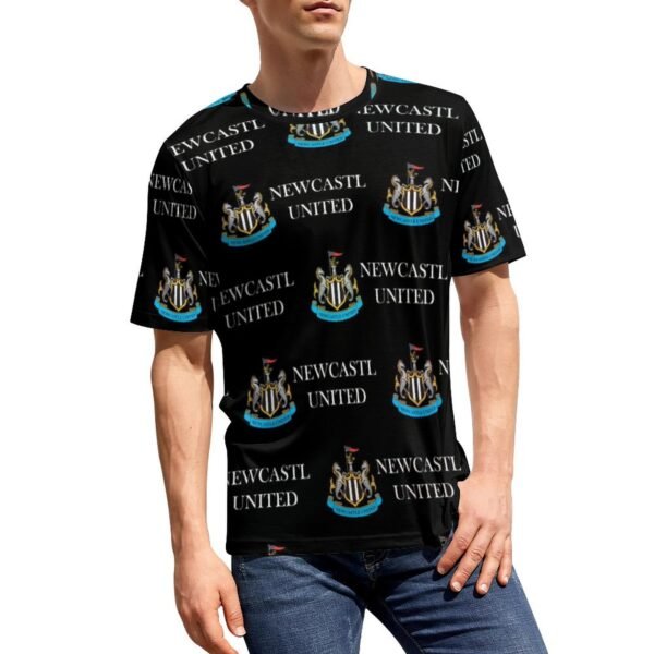 Newcastle United Unisex 3D Vollständig Druck Kurzarm T-Shirts Beiläufige Tee Tops
