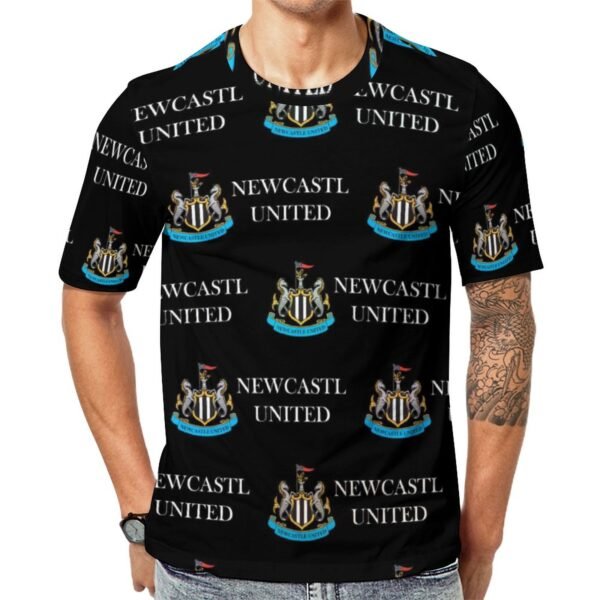 Newcastle United Unisex 3D Vollständig Druck Kurzarm T-Shirts Beiläufige Tee Tops