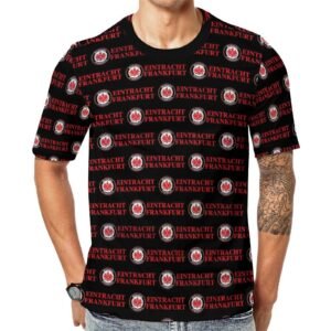 Eintracht Frankfurt Unisex 3D Vollständig Druck Kurzarm T-Shirts Beiläufige Tee Tops