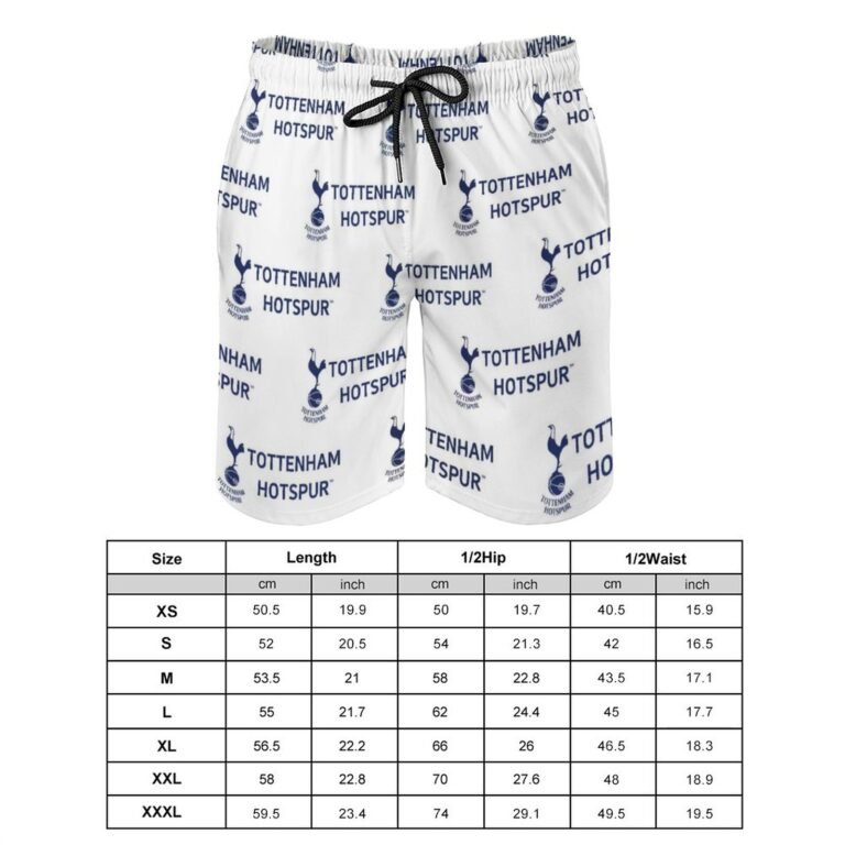 Tottenham Hotspur Herren Badehose Schnelltrocknende Strandshorts Mit Tasche Kordelzug Shorts