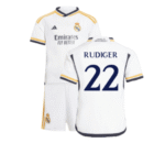 Real Madrid Antonio Rüdiger 22 Heimtrikot Kinder Mini Kit 2023-2024