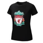 FC Liverpool Damen Kurzarm Rundhals T-Shirt Casual Sommer Tops