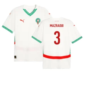 Marokko Noussair Mazraoui 3 Away Trikot 2024-2025