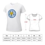 Leicester City Damen Kurzarm Rundhals T-Shirt Casual Sommer Tops