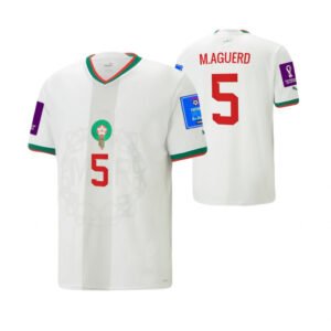 Marokko Nayef Aguerd 5 Away Trikot WM 2022