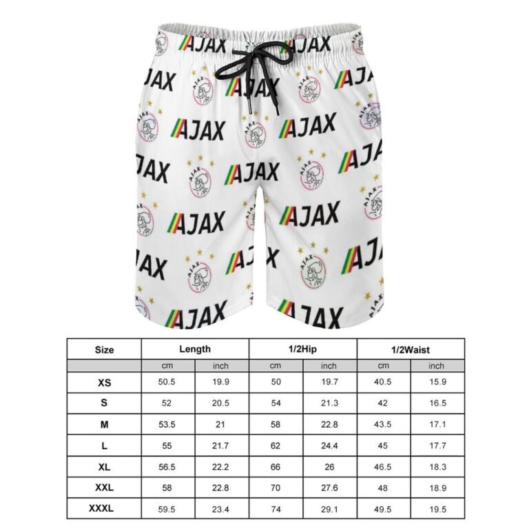 Ajax Staaten Herren Badehose Schnelltrocknende Strandshorts Mit Tasche Kordelzug Shorts