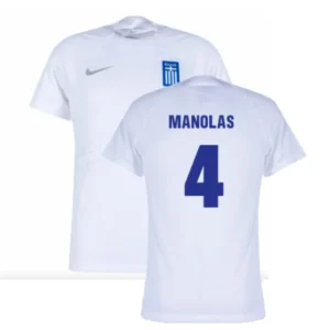 Griechenland Kostas Manolas 4 Home Trikot 2024-2025