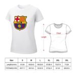 Fc Barcelona Damen Kurzarm Rundhals T-Shirt Casual Sommer Tops