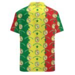 Senegal Kurzärmelige Herrenhemden, Passform Sommer Kurzarm Casual Button-Down Hemden