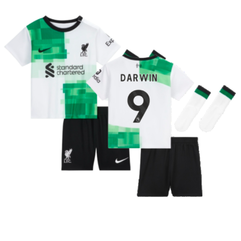 FC Liverpool Darwin Núñez 9 Auswärtstrikot Kinder Minikit 2023-2024 FC Liverpool Darwin Núñez 9 Auswärtstrikot Kinder Minikit 2023-2024