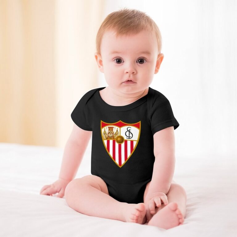 Sevilla FC Baby Bodysuit Strampler Schlafanzug Mit Kurzen Ärmeln