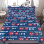 FC Heidenheim Bettwäscheset 3 Stück Kinder Erwachsene Steppdeckenbezug Steppdeckenbezug Multi Size Laken Set