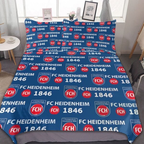 FC Heidenheim Bettwäscheset 3 Stück Kinder Erwachsene Steppdeckenbezug Steppdeckenbezug Multi Size Laken Set