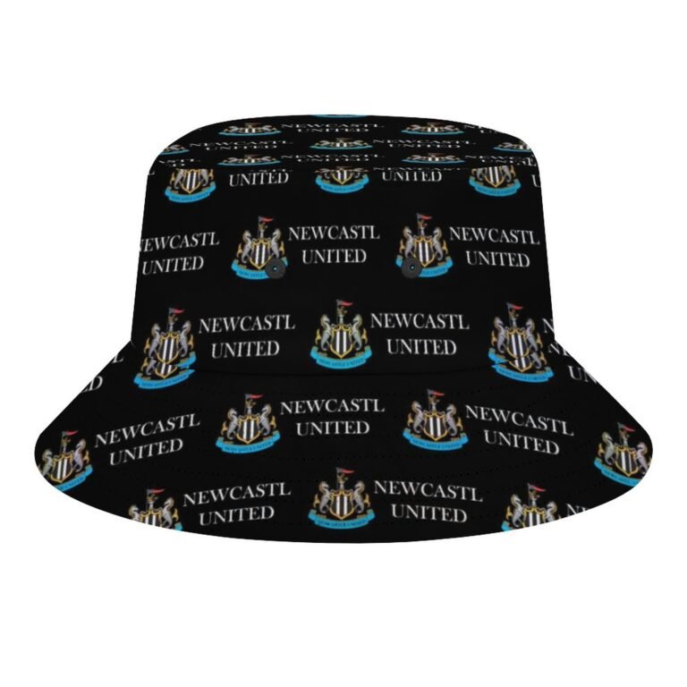 Newcastle United Karomuster Sommer Sonnenhut Reversible Bucket Hat