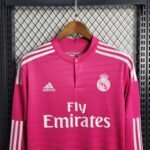Real Madrid Retro Langarm Away Trikot 2014-2015 - Rosa