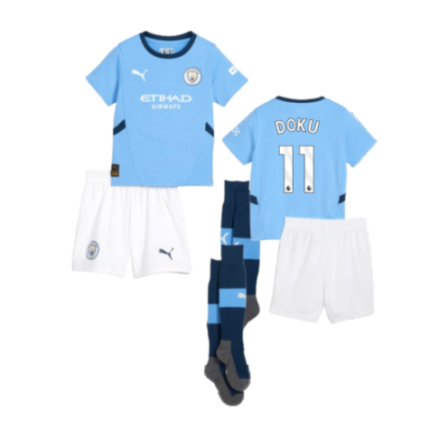 Man City Jérémy Doku 11 Heimtrikot Kinder Mini Kit 2024-2025 Man City Jérémy Doku 11 Heimtrikot Kinder Mini Kit 2024-2025