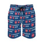 FC Heidenheim Herren Badehose Schnelltrocknende Strandshorts Mit Tasche Kordelzug Shorts