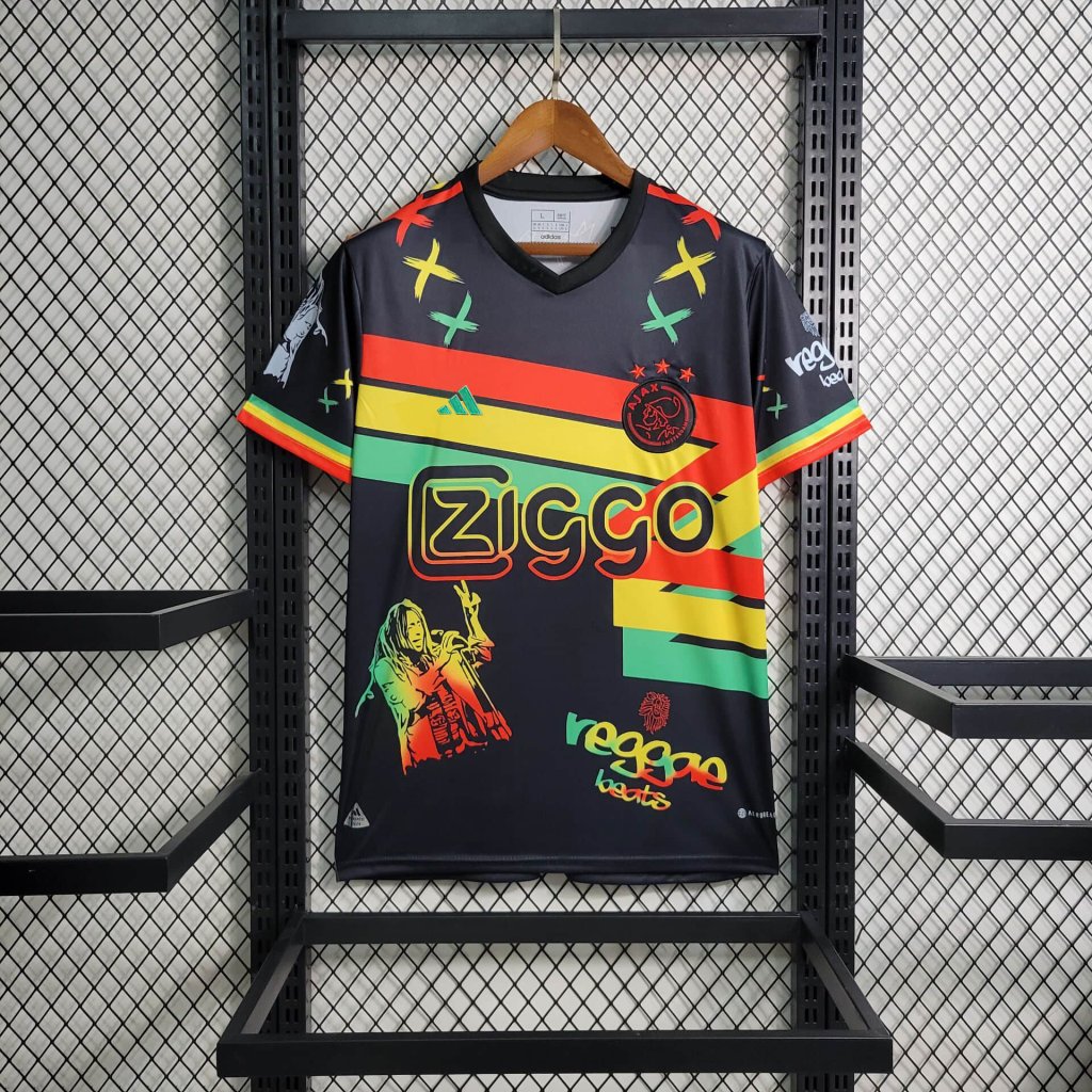 Ajax Bob Marley Sondertrikot 2023-2024 - Schwarz Ajax Bob Marley Sondertrikot 2023-2024 - Schwarz