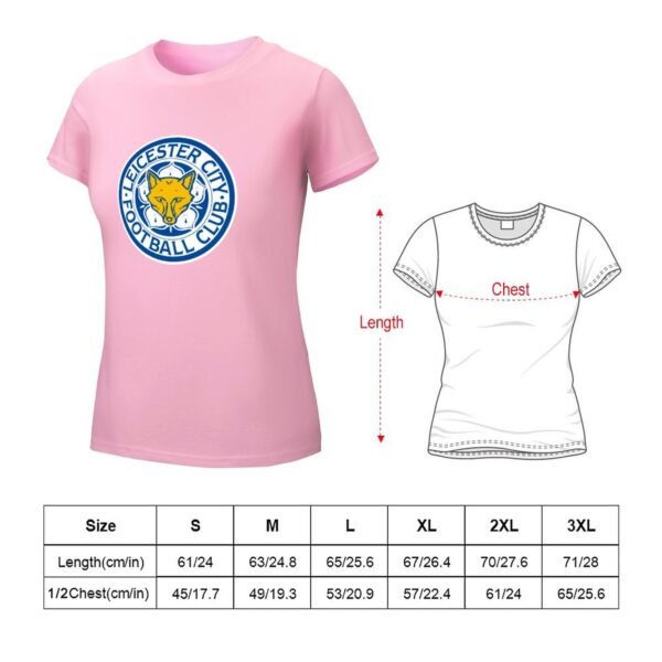 Leicester City Damen Kurzarm Rundhals T-Shirt Casual Sommer Tops
