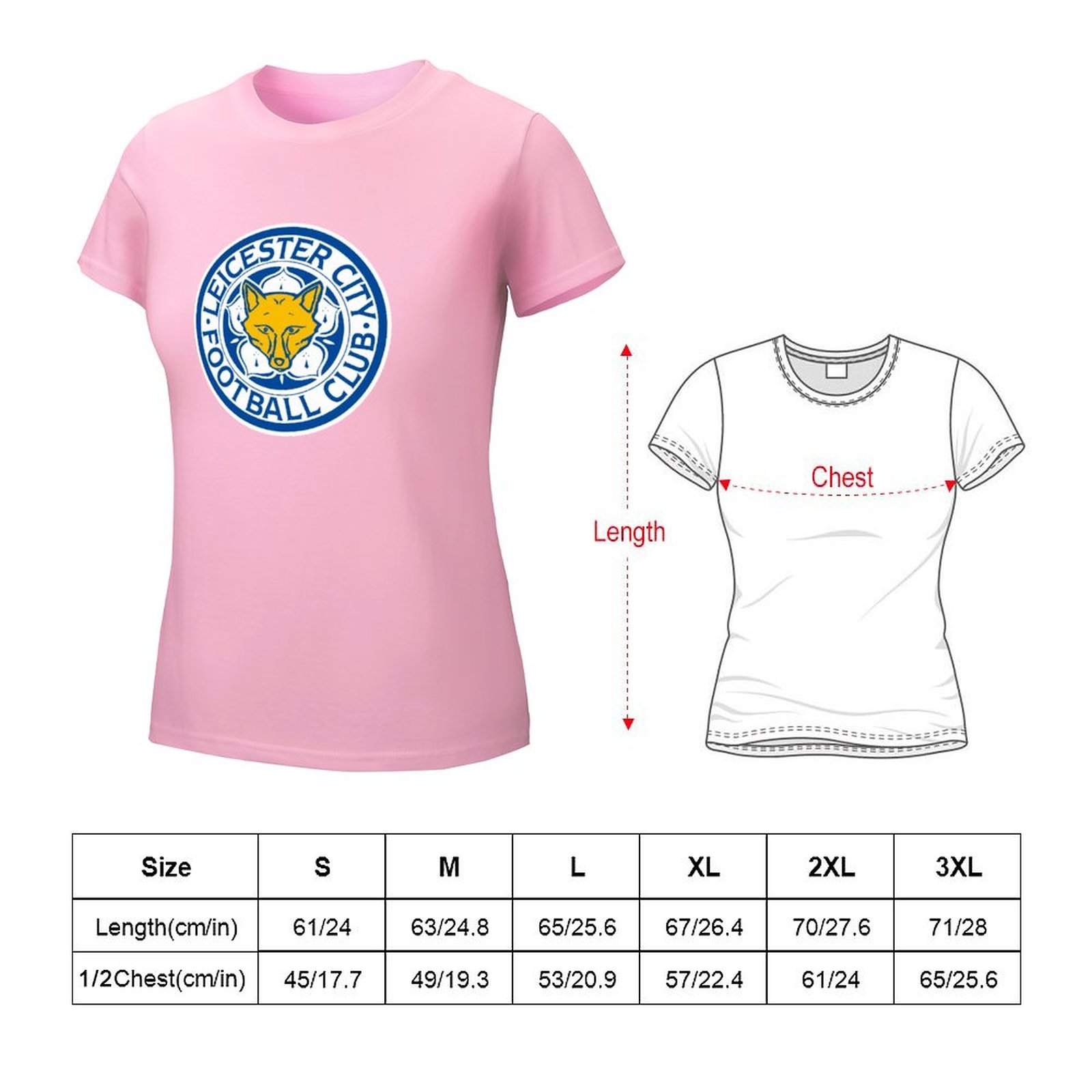Leicester City Damen Kurzarm Rundhals T-Shirt Casual Sommer Tops Leicester City Damen Kurzarm Rundhals T-Shirt Casual Sommer Tops