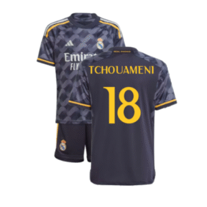 Real Madrid Aurélien Tchouaméni 18 Auswärtstrikot Kinder Mini Kit 2023-2024