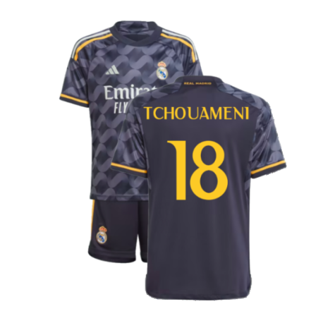 Real Madrid Aurélien Tchouaméni 18 Auswärtstrikot Kinder Mini Kit 2023-2024 Real Madrid Aurélien Tchouaméni 18 Auswärtstrikot Kinder Mini Kit 2023-2024