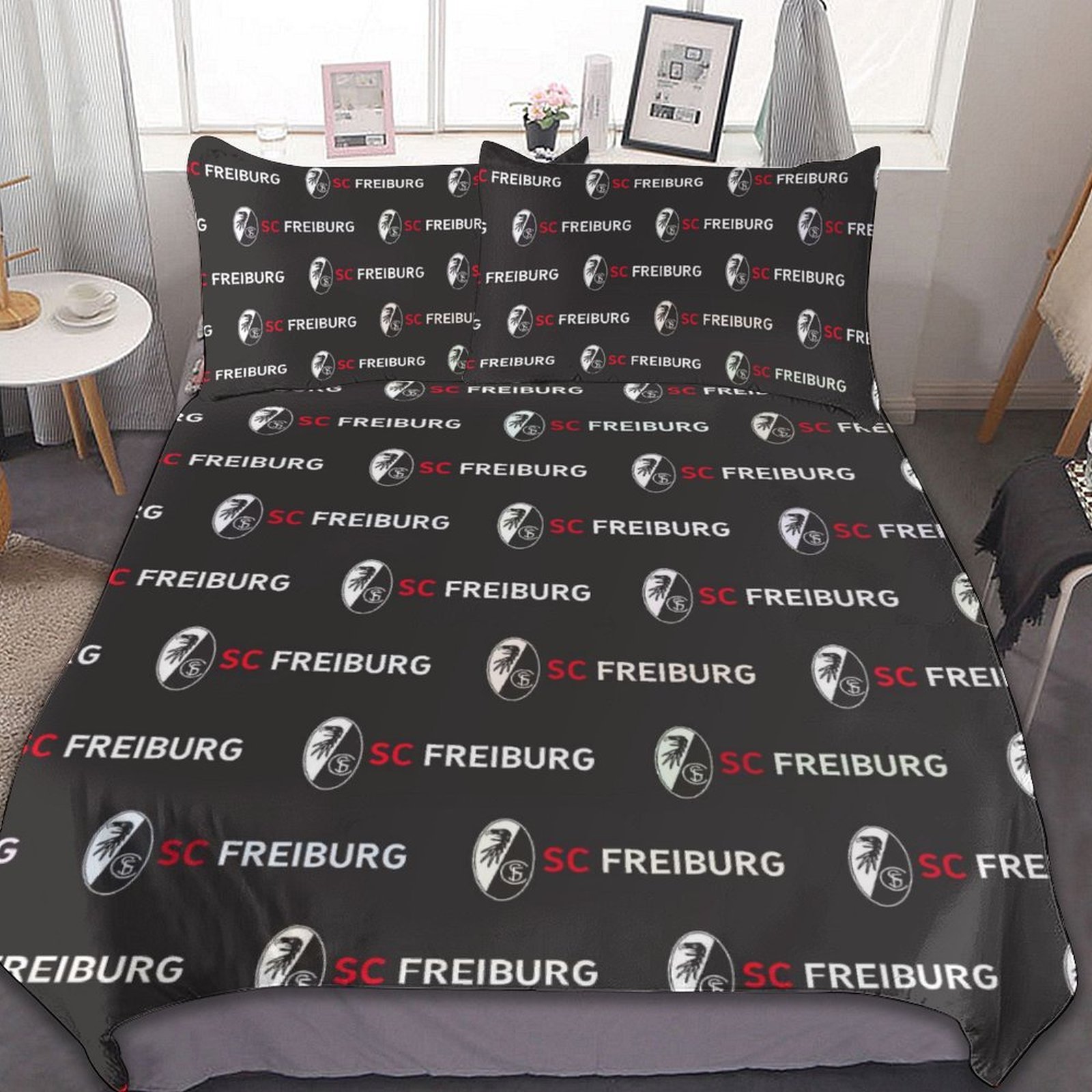 SC Freiburg Bettwäscheset 3 Stück Kinder Erwachsene Steppdeckenbezug Steppdeckenbezug Multi Size Laken Set SC Freiburg Bettwäscheset 3 Stück Kinder Erwachsene Steppdeckenbezug Steppdeckenbezug Multi Size Laken Set