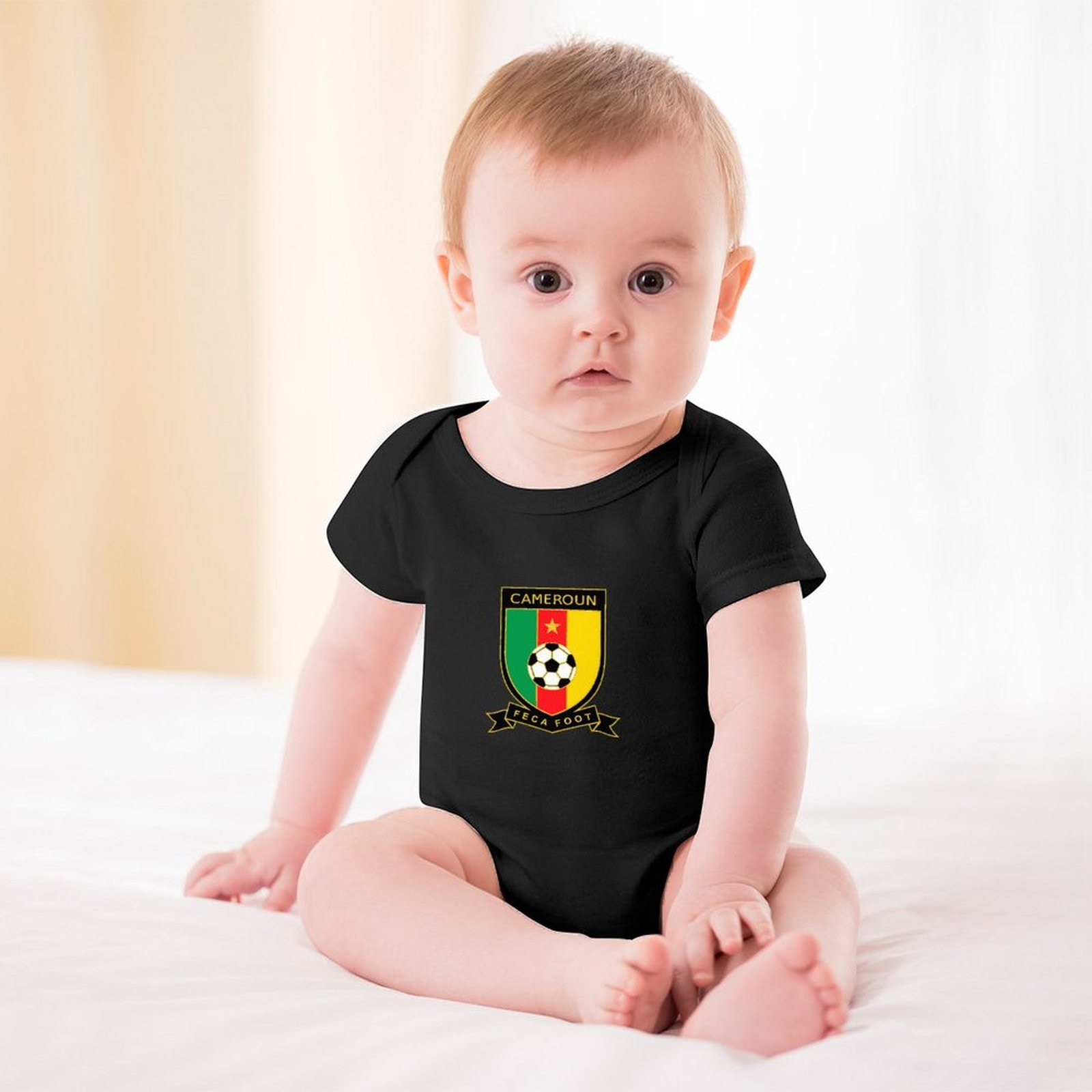 Kamerun Baby Bodysuit Strampler Schlafanzug Mit Kurzen Ärmeln Kamerun Baby Bodysuit Strampler Schlafanzug Mit Kurzen Ärmeln