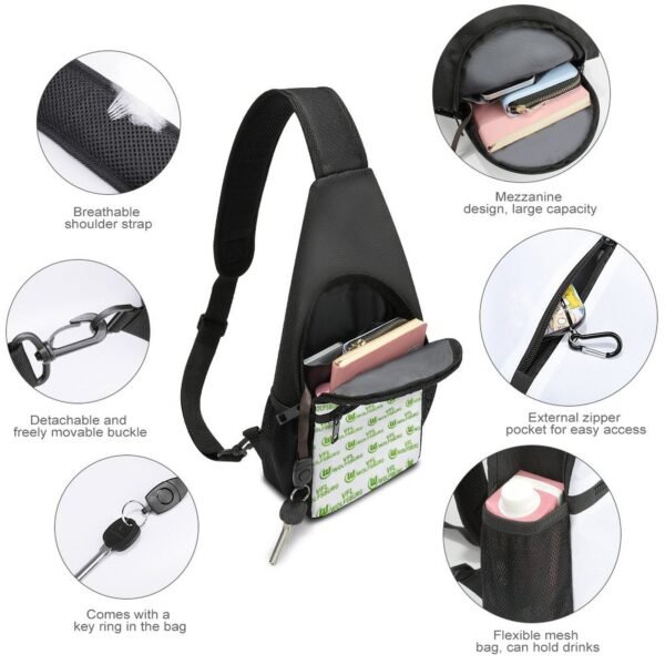 VfL Wolfsburg Crossbody Backpack Leichte Umhängetaschen Sling-Rucksack