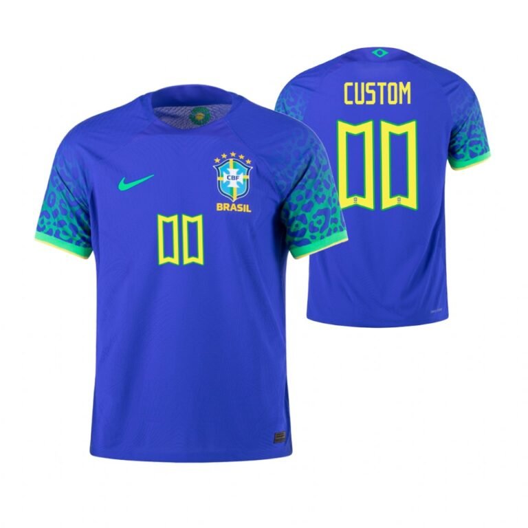 Brasilien Auswärtstrikot Kinder Minikit WM 2022 ( Aufdruck Dein Name )