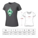 Werder Bremen Damen Kurzarm Rundhals T-Shirt Casual Sommer Tops