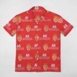 AS Monaco Kurzärmelige Herrenhemden, Passform Sommer Kurzarm Casual Button-Down Hemden