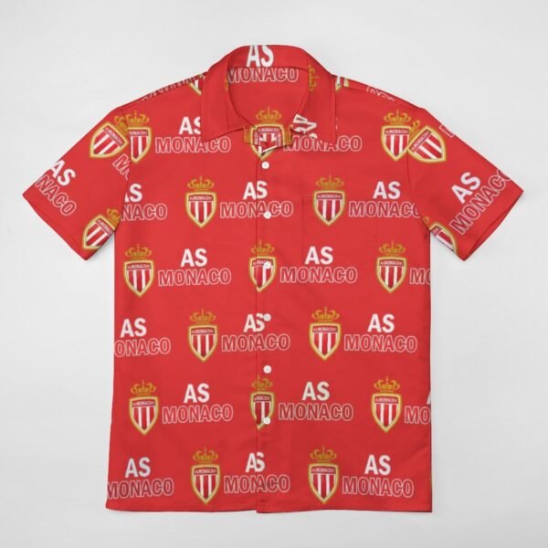 AS Monaco Kurzärmelige Herrenhemden, Passform Sommer Kurzarm Casual Button-Down Hemden