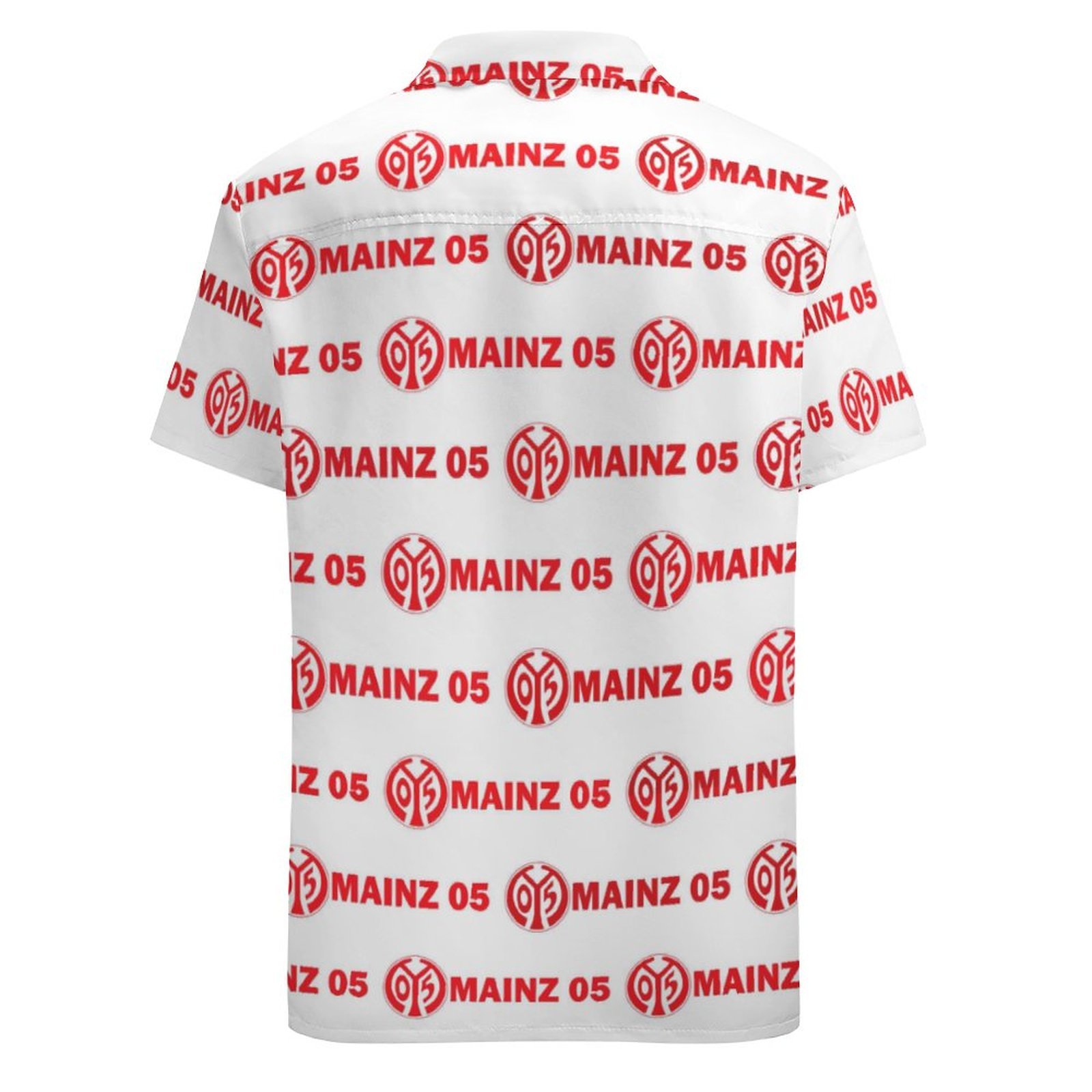 Mainz 05 Kurzärmelige Herrenhemden, Passform Sommer Kurzarm Casual Button-Down Hemden Mainz 05 Kurzärmelige Herrenhemden, Passform Sommer Kurzarm Casual Button-Down Hemden