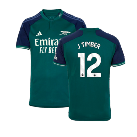 Arsenal Jurriën Timber 12 Third Trikot 2023-2024 Arsenal Jurriën Timber 12 Third Trikot 2023-2024