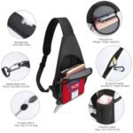 FC Heidenheim Crossbody Backpack Leichte Umhängetaschen Sling-Rucksack