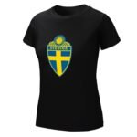 Schweden Damen Kurzarm Rundhals T-Shirt Casual Sommer Tops