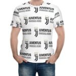 Juventus FC Unisex 3D Vollständig Druck Kurzarm T-Shirts Beiläufige Tee Tops