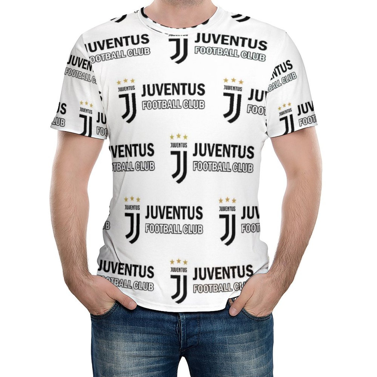 Juventus FC Unisex 3D Vollständig Druck Kurzarm T-Shirts Beiläufige Tee Tops Juventus FC Unisex 3D Vollständig Druck Kurzarm T-Shirts Beiläufige Tee Tops