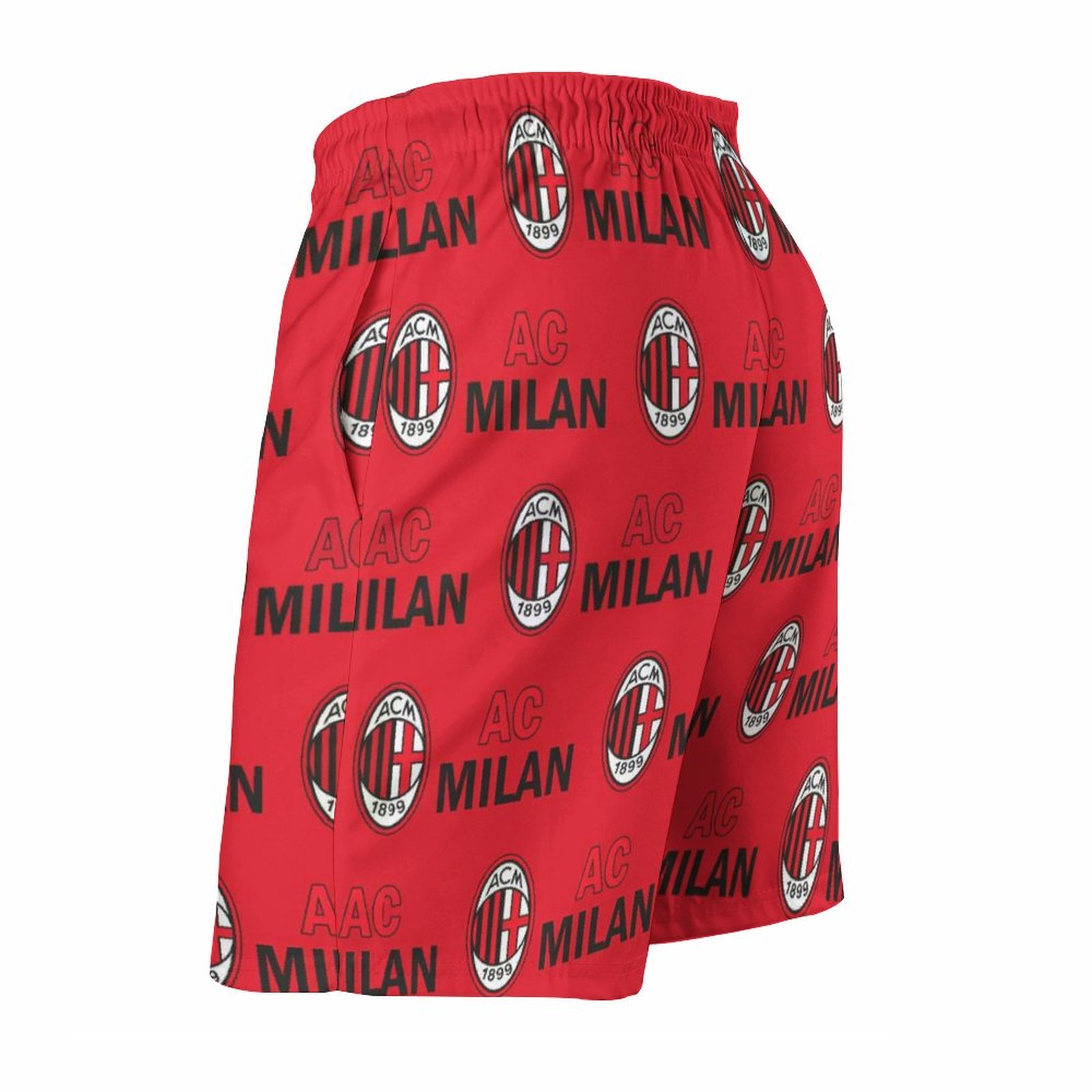 AC Mailand Herren Badehose Schnelltrocknende Strandshorts Mit Tasche Kordelzug Shorts AC Mailand Herren Badehose Schnelltrocknende Strandshorts Mit Tasche Kordelzug Shorts