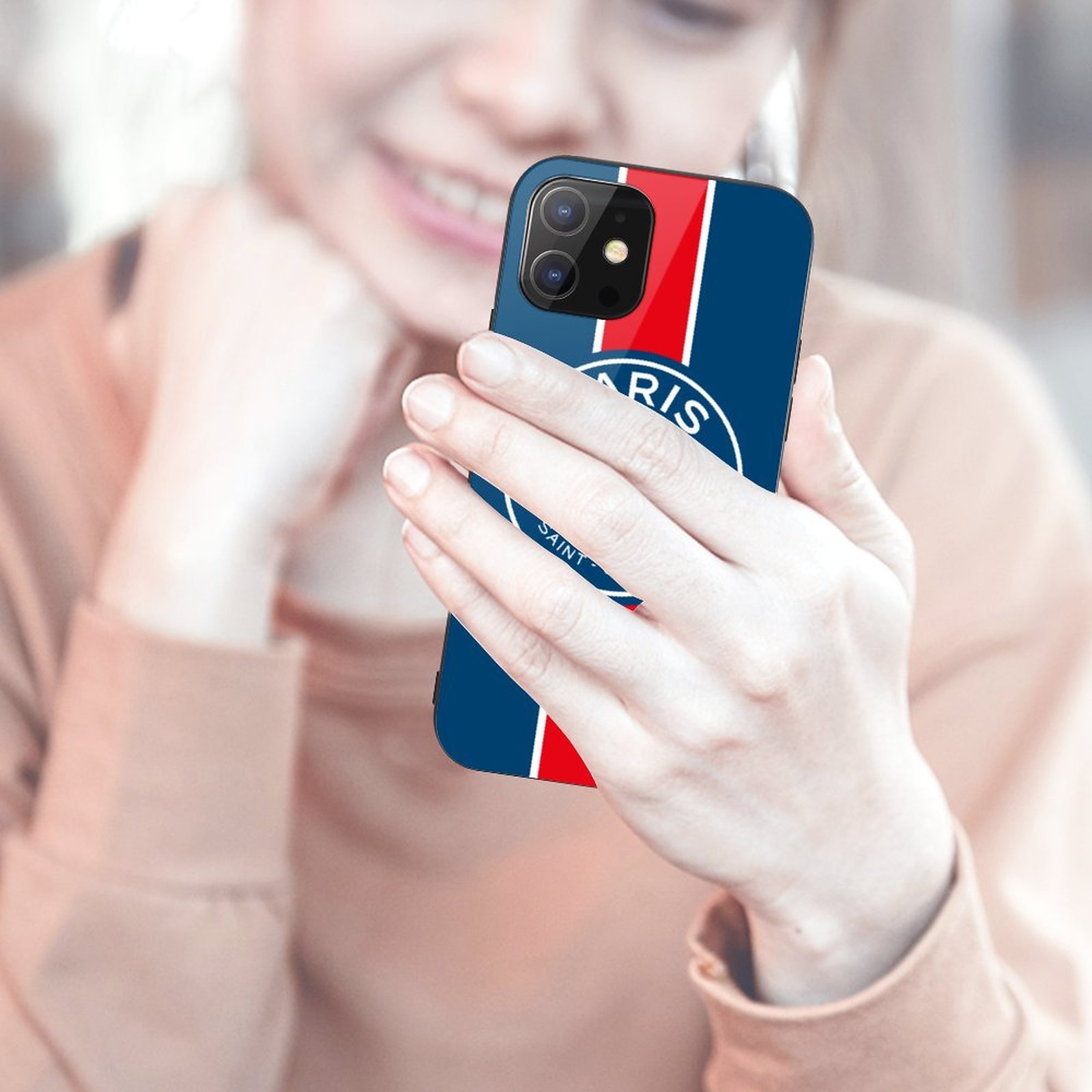 Paris Saint-Germain Stoßfest Glaskasten Handyhüllen & Cover Für IPhone 12 Paris Saint-Germain Stoßfest Glaskasten Handyhüllen & Cover Für IPhone 12