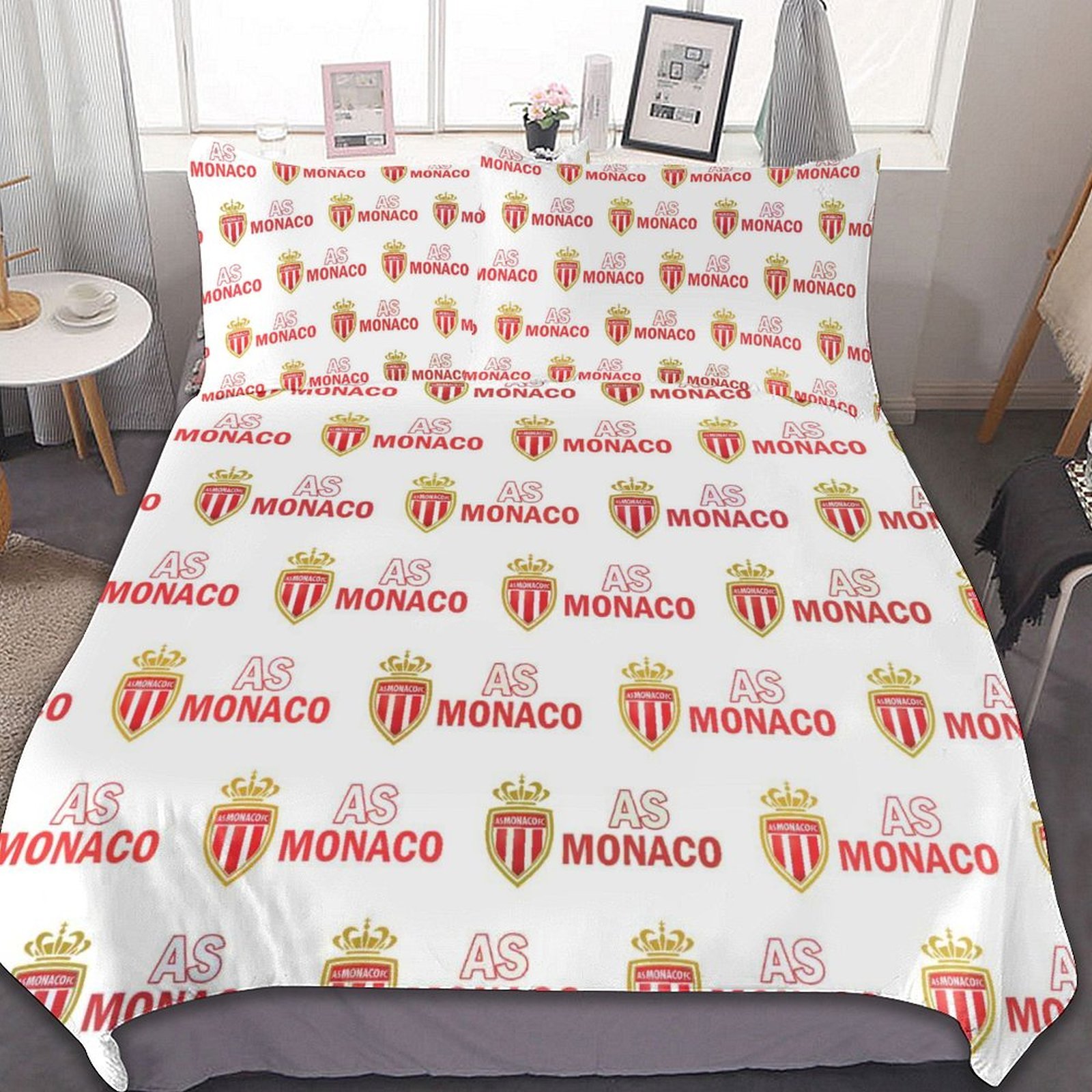 AS Monaco Bettwäscheset 3 Stück Kinder Erwachsene Steppdeckenbezug Steppdeckenbezug Multi Size Laken Set AS Monaco Bettwäscheset 3 Stück Kinder Erwachsene Steppdeckenbezug Steppdeckenbezug Multi Size Laken Set