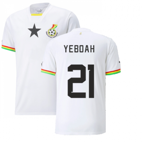 Ghana Tony Yeboah 21 Home Trikot WM 2022 Ghana Tony Yeboah 21 Home Trikot WM 2022