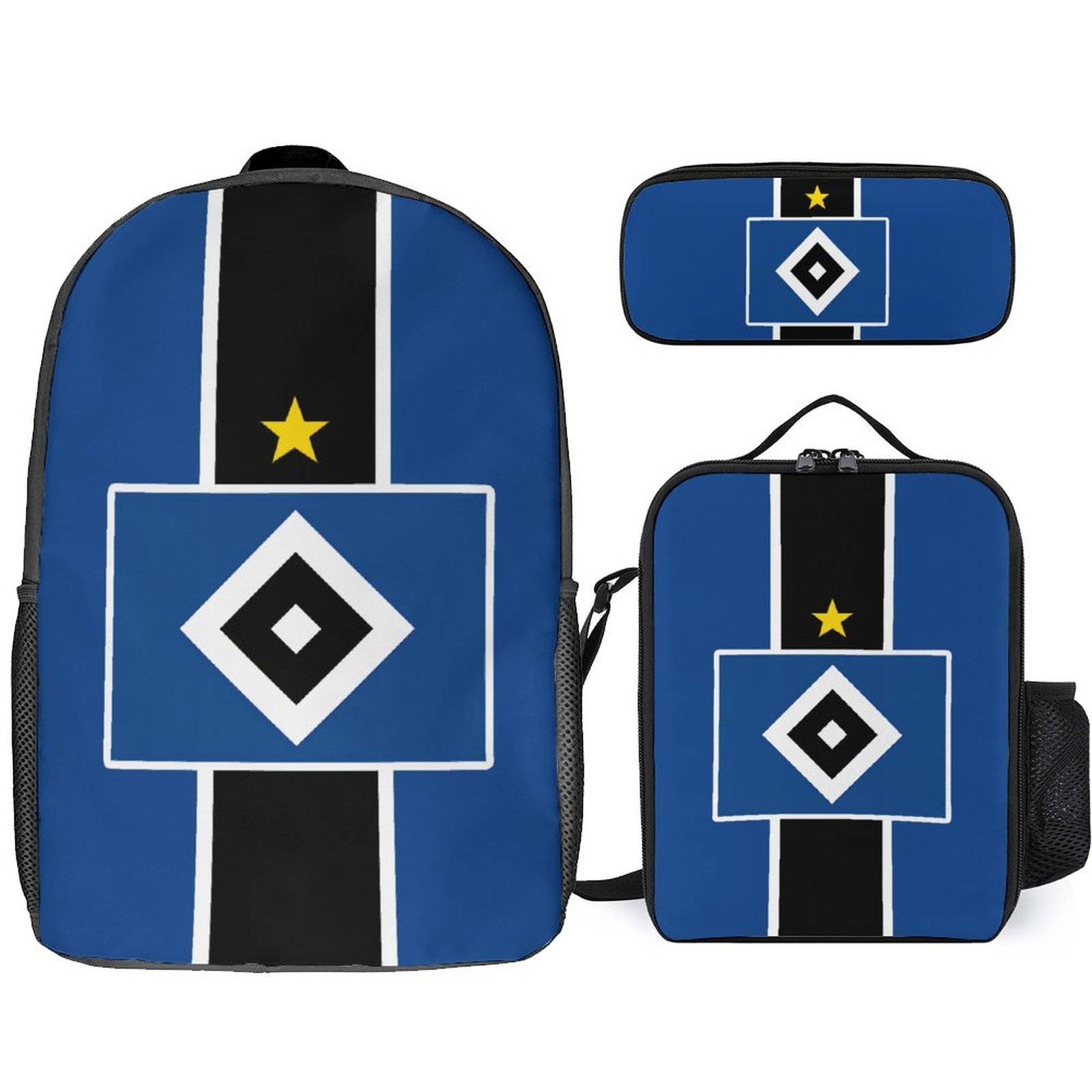 Hamburger SV Student Schulranzen Lunchbag Stifttasche Kombination Hamburger SV Student Schulranzen Lunchbag Stifttasche Kombination