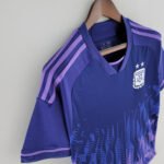 Argentinien Auswärtstrikot Kinder 2022-2023 Mit Shorts ( Aufdruck Dein Name )