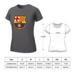 Fc Barcelona Damen Kurzarm Rundhals T-Shirt Casual Sommer Tops